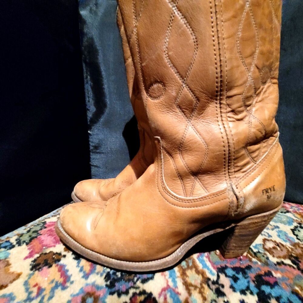 Frye Tan Heeled Boots - Picture 5 of 11